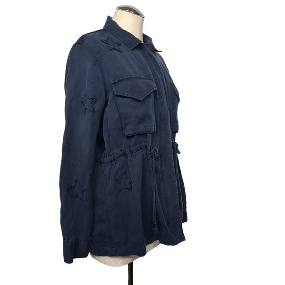 Rails Lancaster Indigo Star Full Zip Snap Button Closure Jacket M - Picture 6 of 11